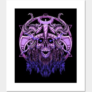 Skull Viking Posters and Art